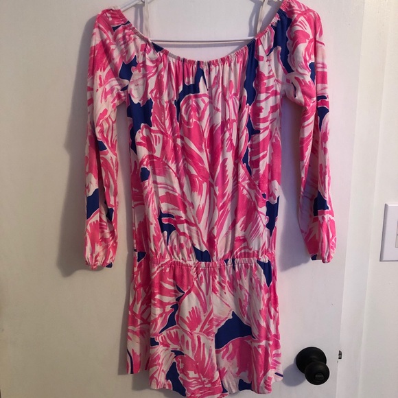 COPY - Lilly Pulitzer Lana Off the Shoulder Romper - Picture 3 of 5